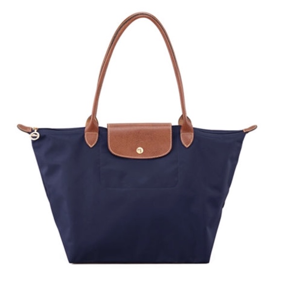 Longchamp Handbags - Navy Long Champ Le Pillage Large Shoulder Tote